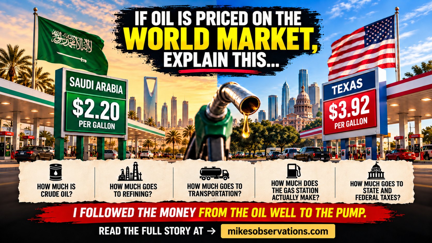 If oil is priced on the World Market, why isn't the price the same everywhere?